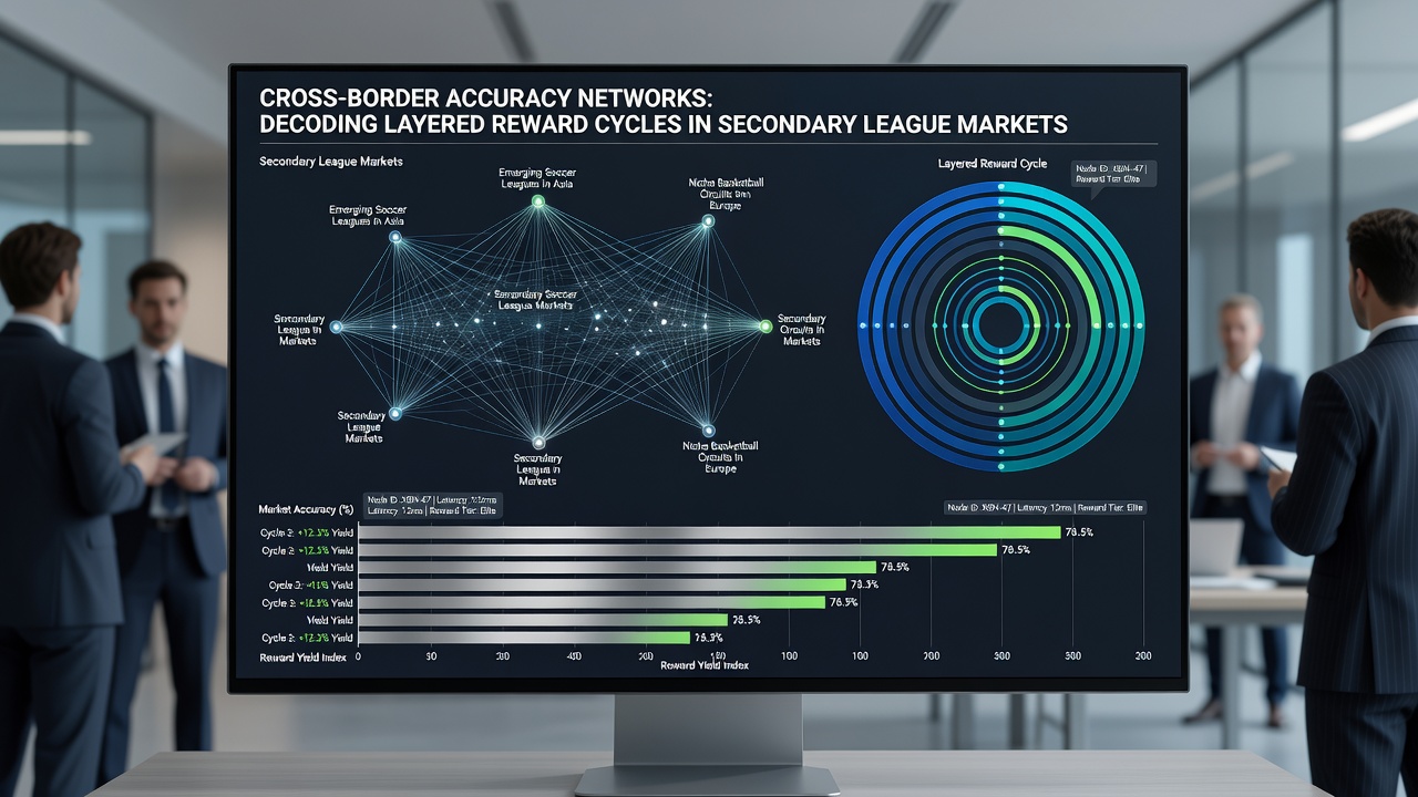 Analytics dashboard illustrating reward cycle decoding across multiple international secondary leagues