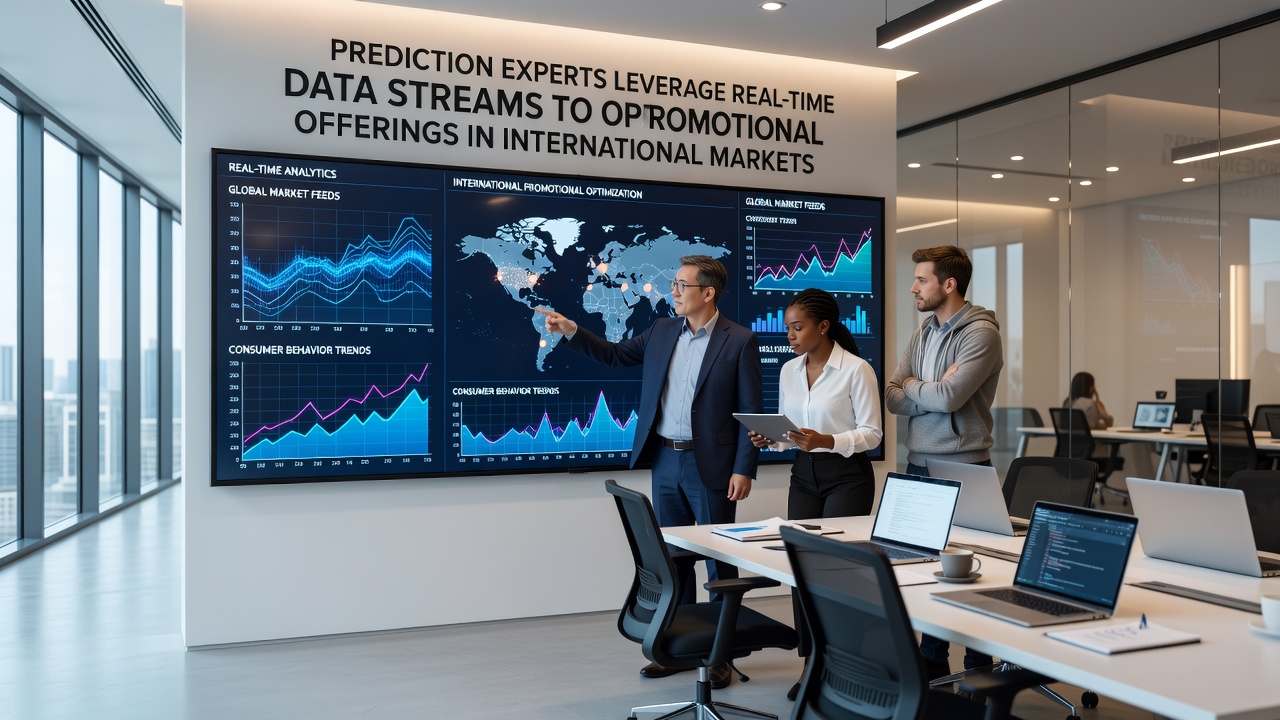 Live tennis court with overlaid data visualizations showing real-time analytics for promotional decisions