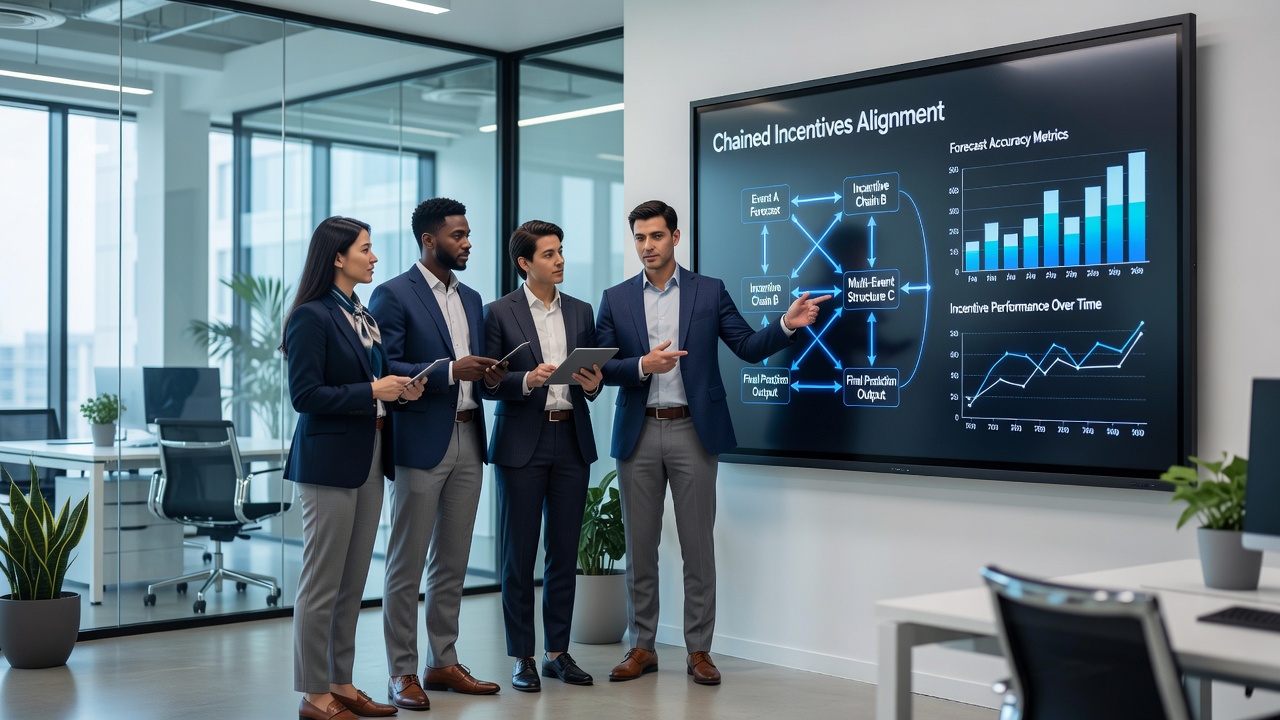 Analysts aligning multi-event forecasts with sequential incentive layers