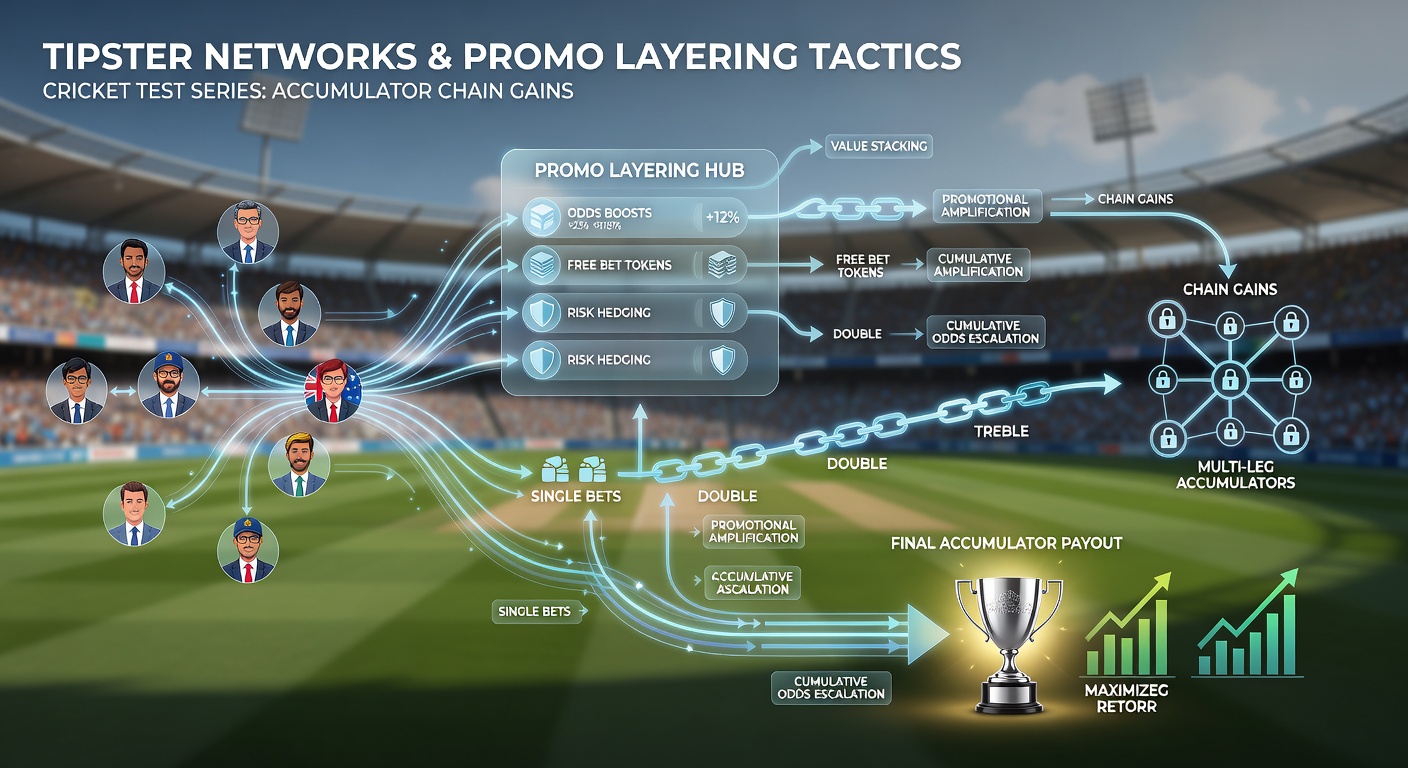 Layered promotions and accumulator tracking across cricket test series